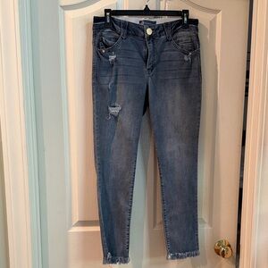 Democracy Women’s Distressed Skinny Jeans - Blue